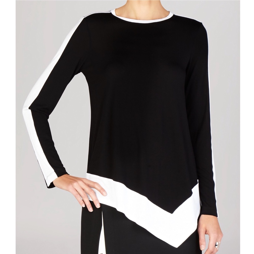 BCBG Max Azria Long Sleeve Asymmetrical Top NWOT